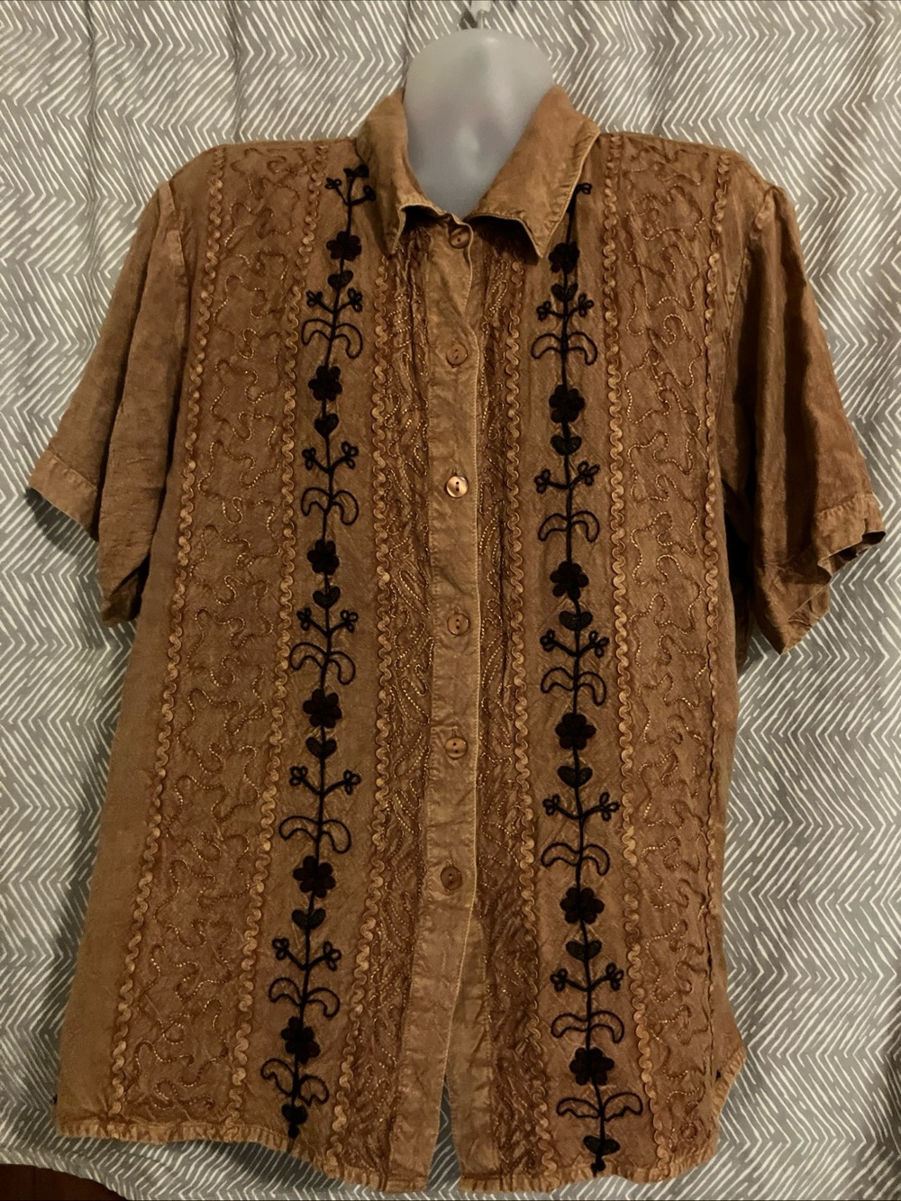 NWT MPH Sz 2X Boho Rayon Floral Art-to-Wear Hippie  Shirt  women’s